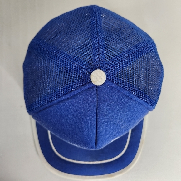 Vintage Lifschultz Freight Blue and White Three Stripe Snapback Trucker Hat - Picture 4 of 7